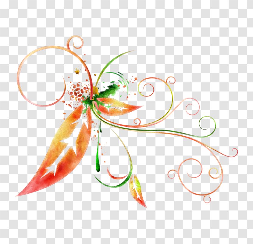 Vignette Ornament Drawing Clip Art - Leaf Transparent PNG