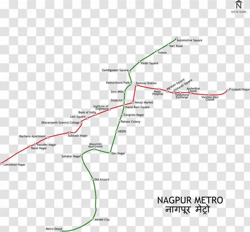 Nagpur Metro Rapid Transit Rail Transport Map - Station Transparent PNG
