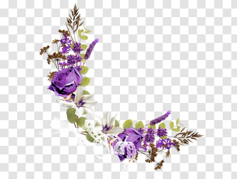 Flower Purple Clip Art - Floral Corner Decorative Pattern Transparent PNG