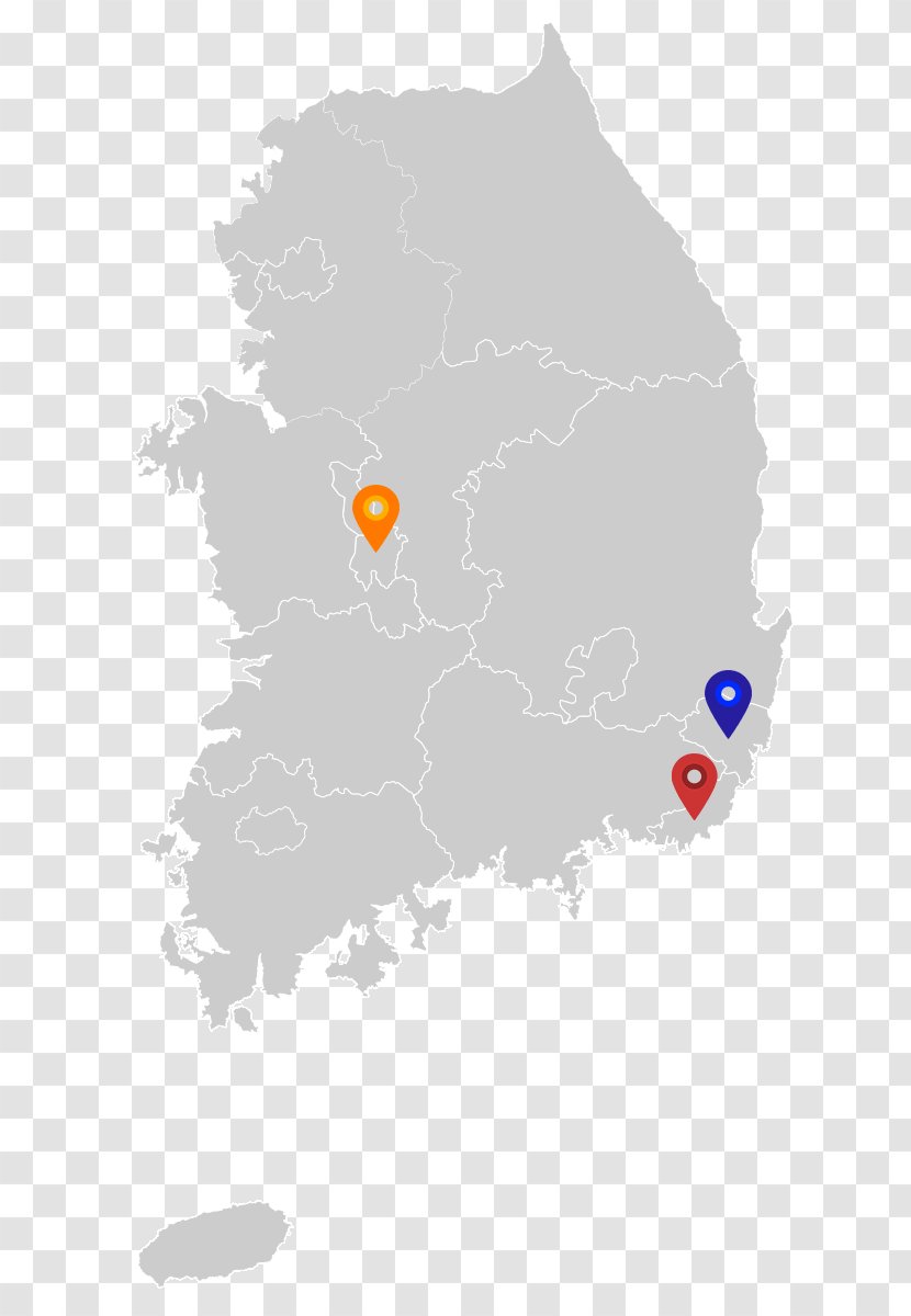 Ulsan North Korea Gyeongju Daegu Geumsansa - Map Transparent PNG