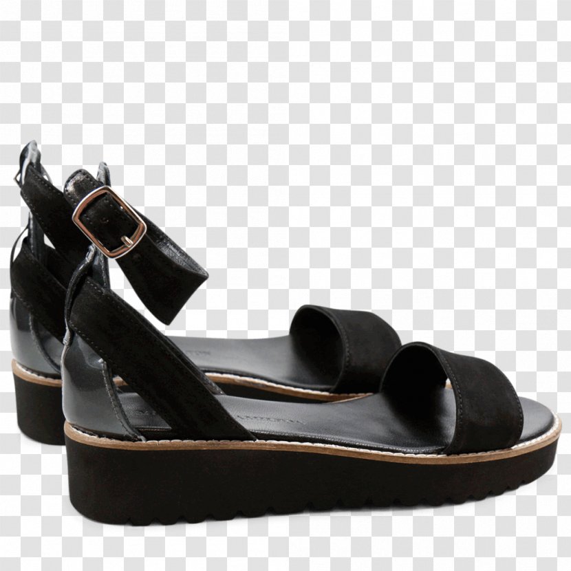 Suede Sandal Shoe Black M - Leather Transparent PNG