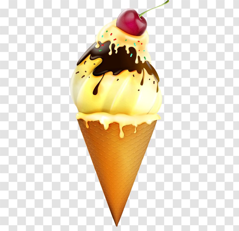 Ice Cream Cone Pop Strawberry - Frozen Dessert - Cherry Cake Transparent PNG