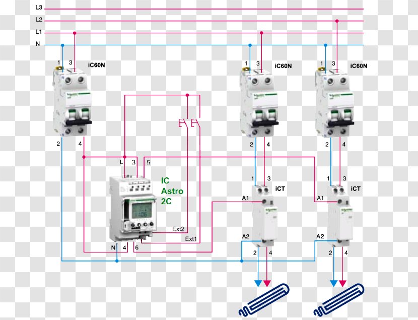 Schneider Electric Electrical Switches Astronomical Clock Engineering Diagram - Hardware Accessory - Electronic Component Transparent PNG