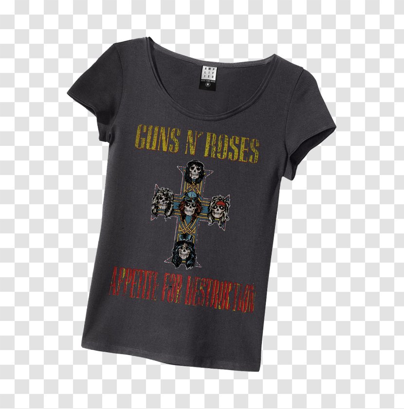 T-shirt Sleeve Guns N' Roses Appetite Computer Font Transparent PNG