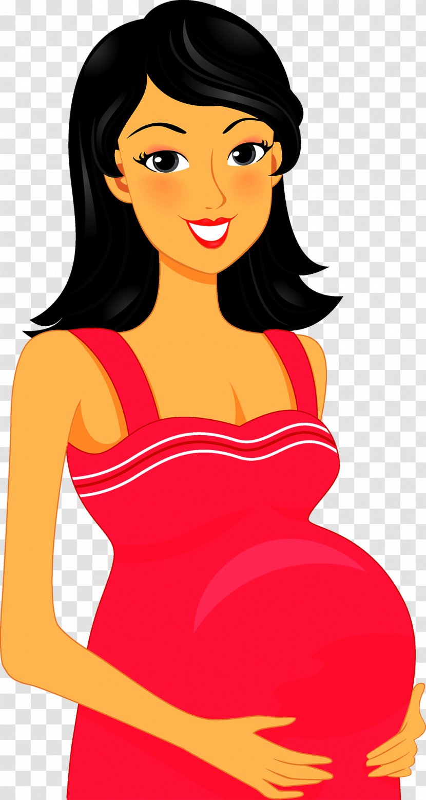 Pregnancy Mother Cartoon Clip Art - Watercolor - Pregnant Woman Transparent PNG