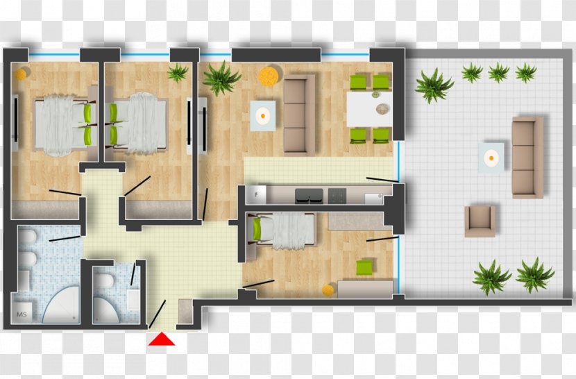 Floor Plan Architectural Rendering Architecture - Real Estate Transparent PNG