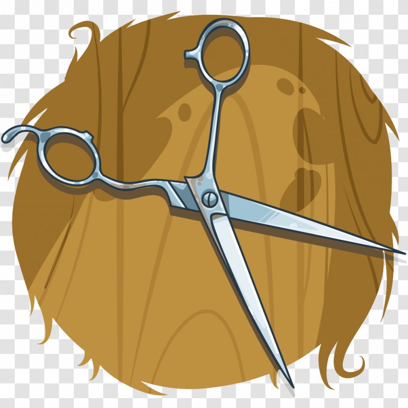 Barber Chair Hair-cutting Shears Comb - Cosmetologist Transparent PNG
