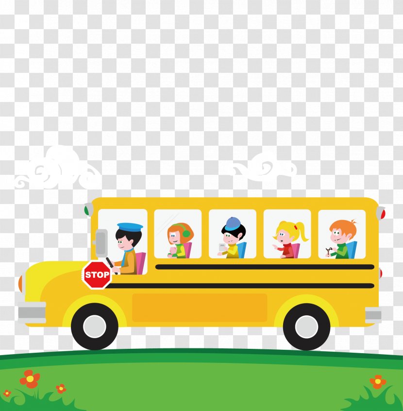School Bus Cartoon Clip Art - Vehicle - Field Trips Transparent PNG