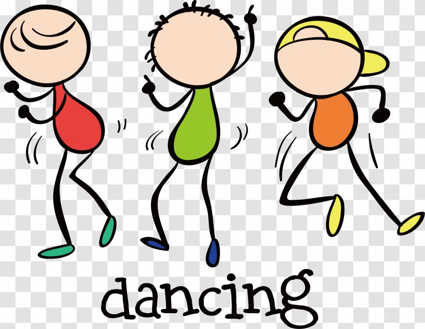 Drawing Dance Cartoon Stick Figure - Text - Psd免抠 Transparent PNG