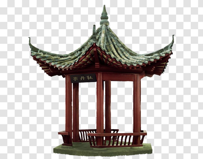 The Peony Pavilion Gazebo Chinese - Shrine - Antique Transparent PNG