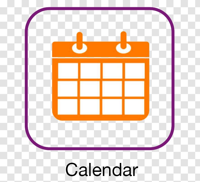 Online Calendar Month School Illustration - Orange - Keeping Track Transparent PNG