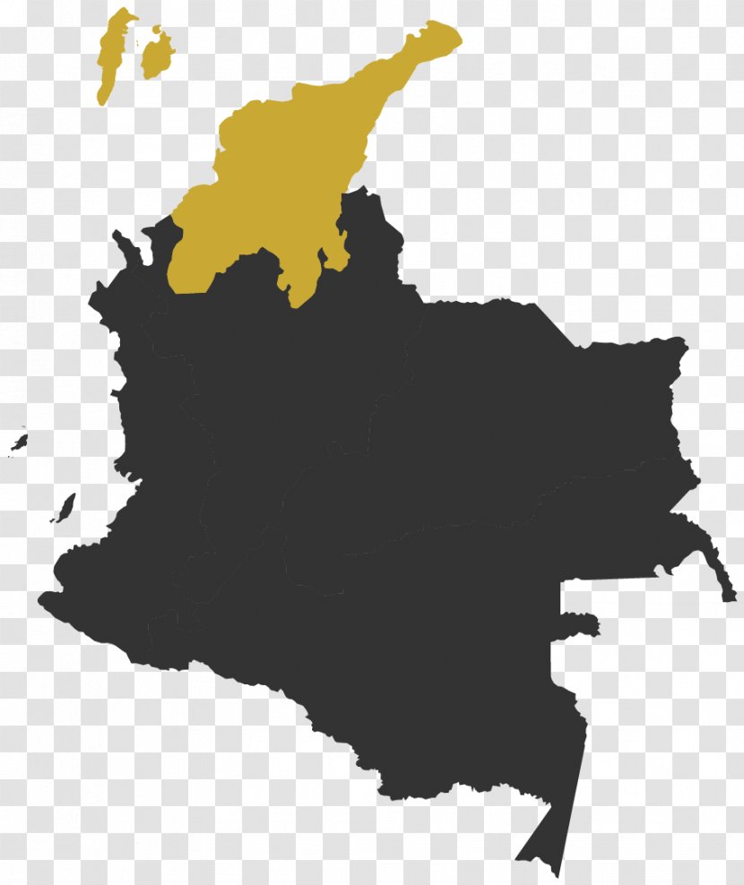 Colombia Vector Map - Contour Line Transparent PNG