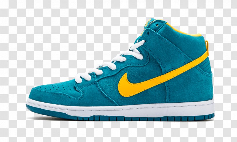 Skate Shoe Sneakers Basketball Sportswear - Teal - Nike Dunk Transparent PNG