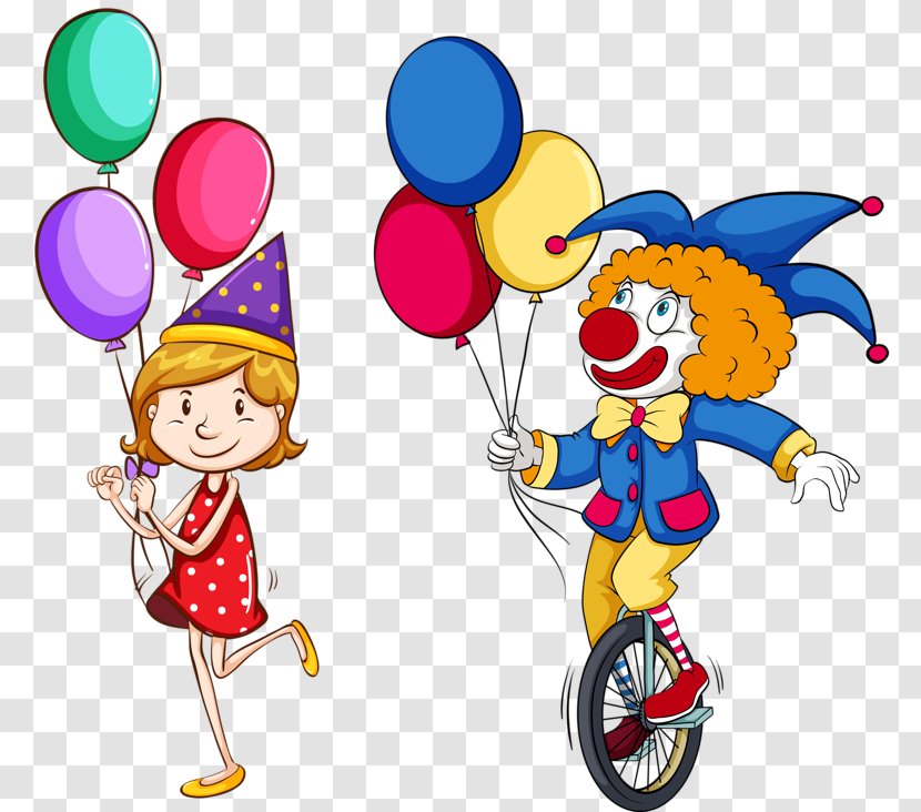 Unicycle Flashcard Stock Photography Illustration - Clown - On The Stage Transparent PNG