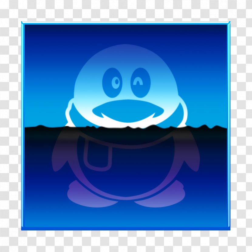 Smiley Icon - Cartoon - Electric Blue Transparent PNG