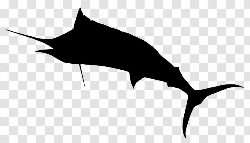 Dolphin Clip Art Fauna Silhouette Fish - Marlin Transparent PNG