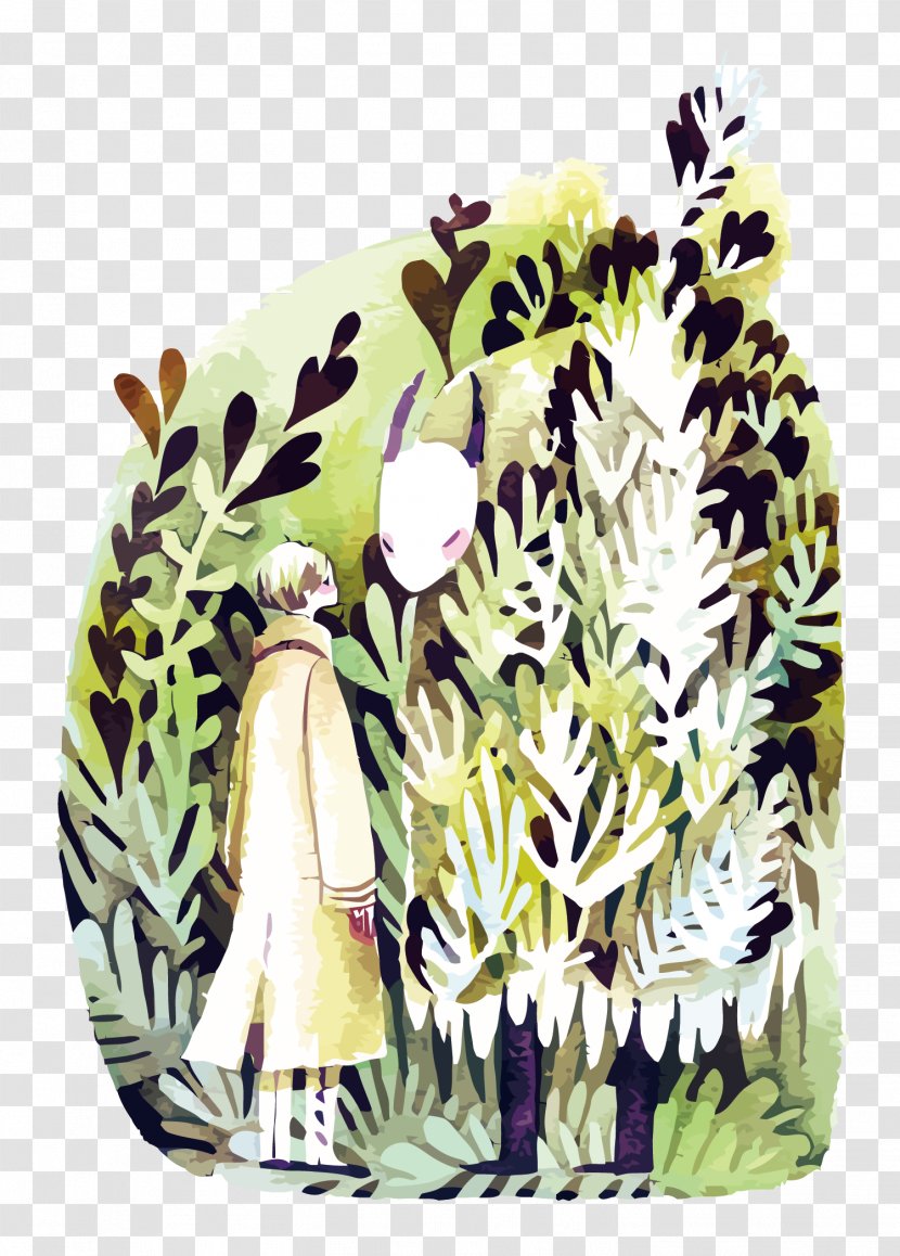 Watercolor Painting Illustrator Illustration - Flower - Vector Forest Transparent PNG