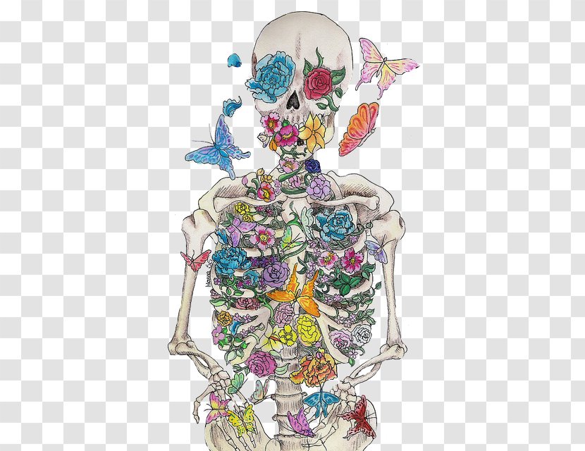Human Skeleton Anatomy Skull Bone - Heart - Flower Transparent PNG