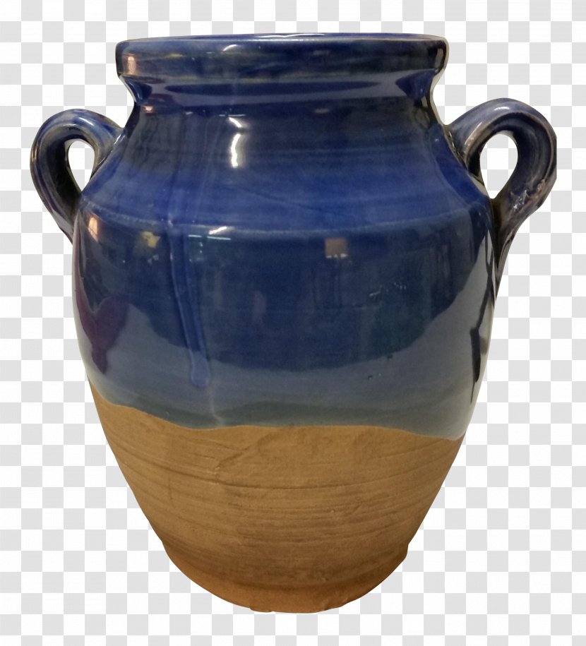 Vase Pottery Ceramic Jug Cobalt Blue - Artifact - Olive Jars Italy Transparent PNG