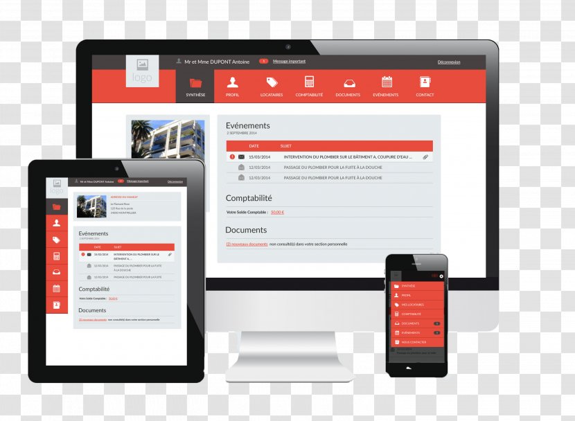 The National Federation De L'immobilier Real Estate Property Management System Condominium - Software - Ecran Transparent PNG