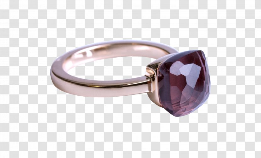 Earring Amethyst Ring Mit Steg Blue - Moonstone Transparent PNG