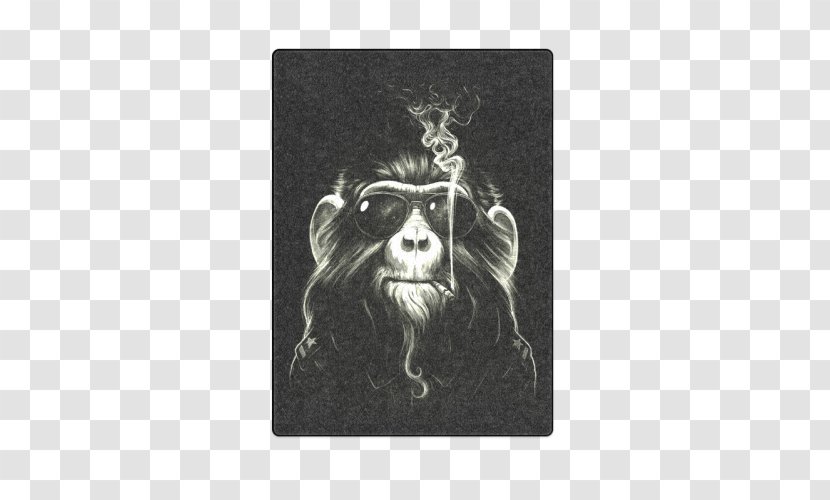 T-shirt Monkey Distro Chimpanzee Animal Print - Drawing - Cef Transparent PNG