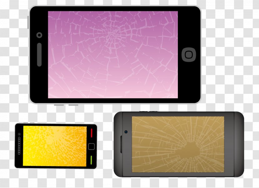 Smartphone Download - Rectangle - Fragmented Screen Transparent PNG