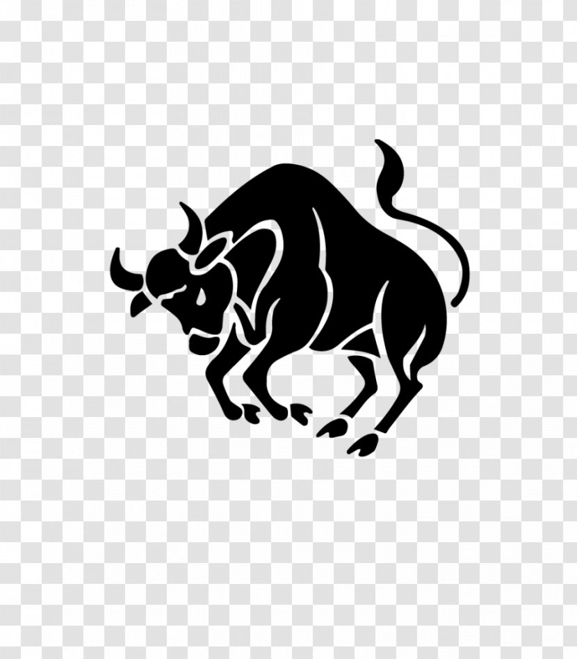 Taurus Sticker Astrological Sign Decal Zodiac - Black Transparent PNG