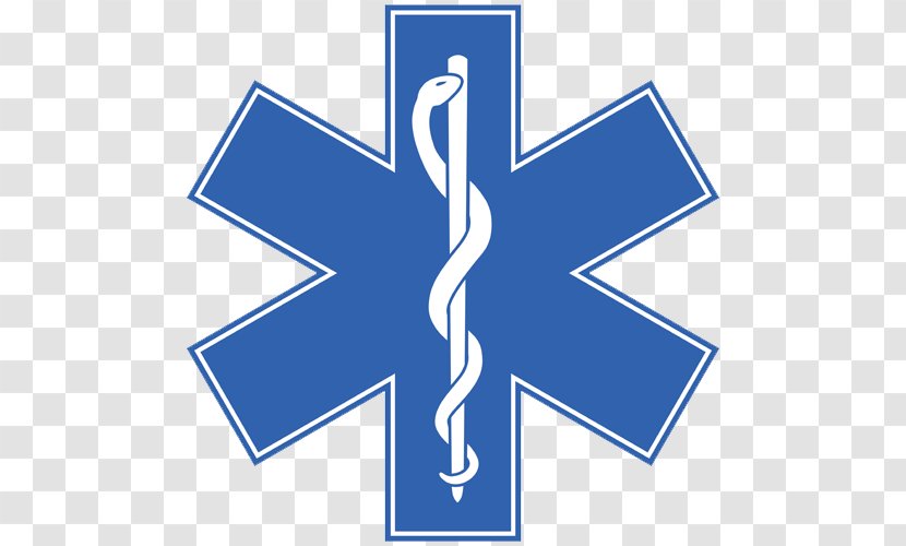 Star Of Life Emergency Medical Services Technician Paramedic - Area - Firefighter Transparent PNG