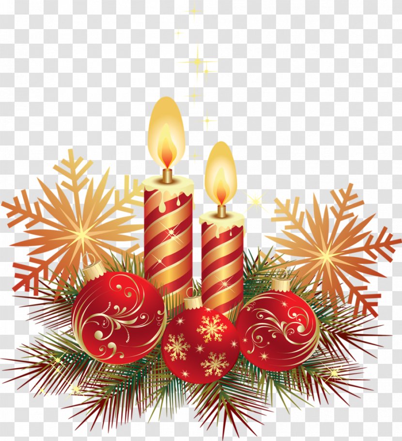 Christmas Tree Candle New Year - Decoration - Decorations Transparent PNG