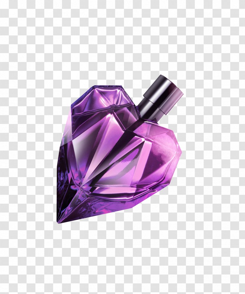 Fragrances Of The World Perfume Cosmetics Photography Oriflame - Crystal - Heart-shaped Purple Transparent PNG