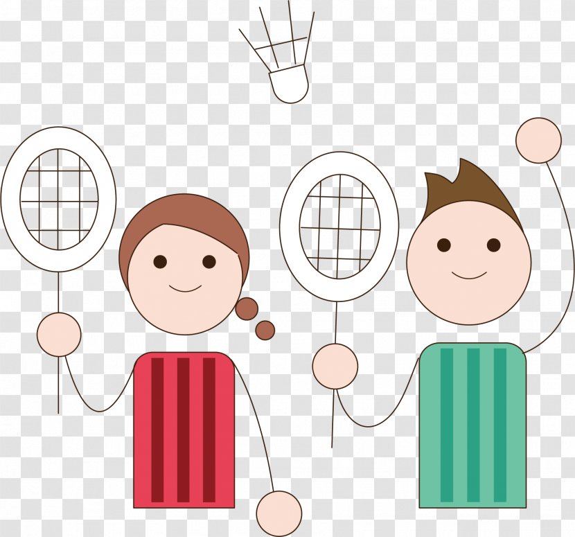 Clip Art - Frame - People Who Play Badminton Transparent PNG