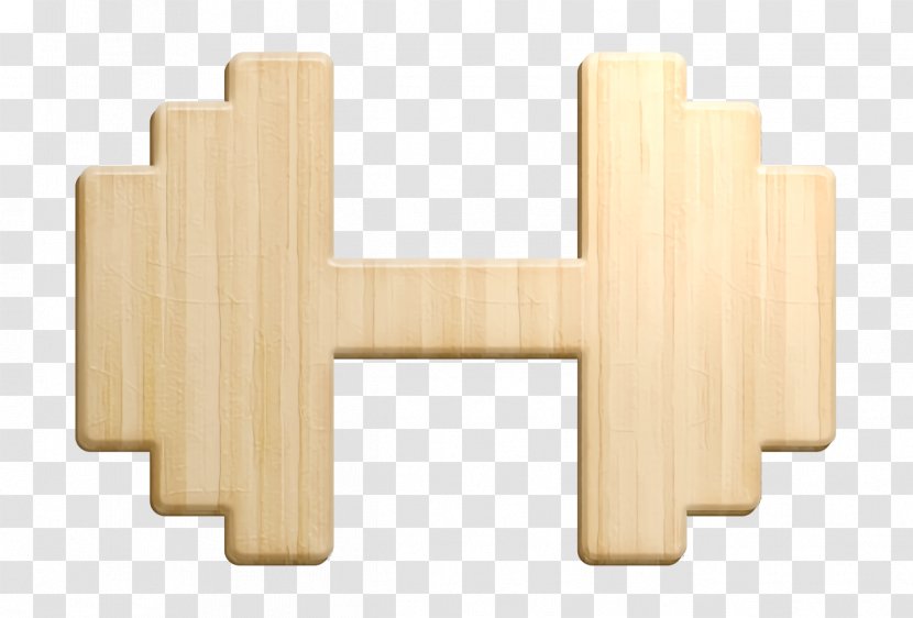Dumbbells Icon Gym Sport - Wood Weight Transparent PNG