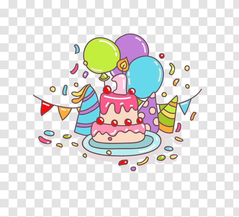 Birthday Cake Greeting Card - Point Transparent PNG