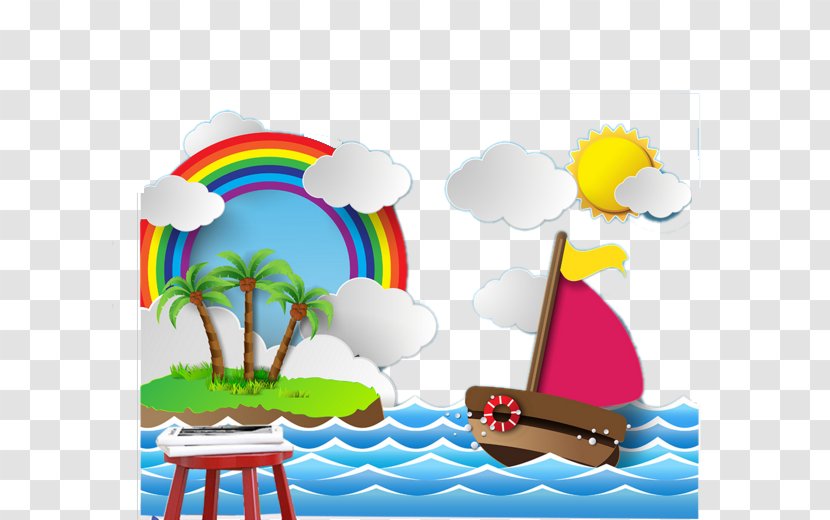 Sailboat Cartoon - Sailing Ship - Holiday Beach Transparent PNG