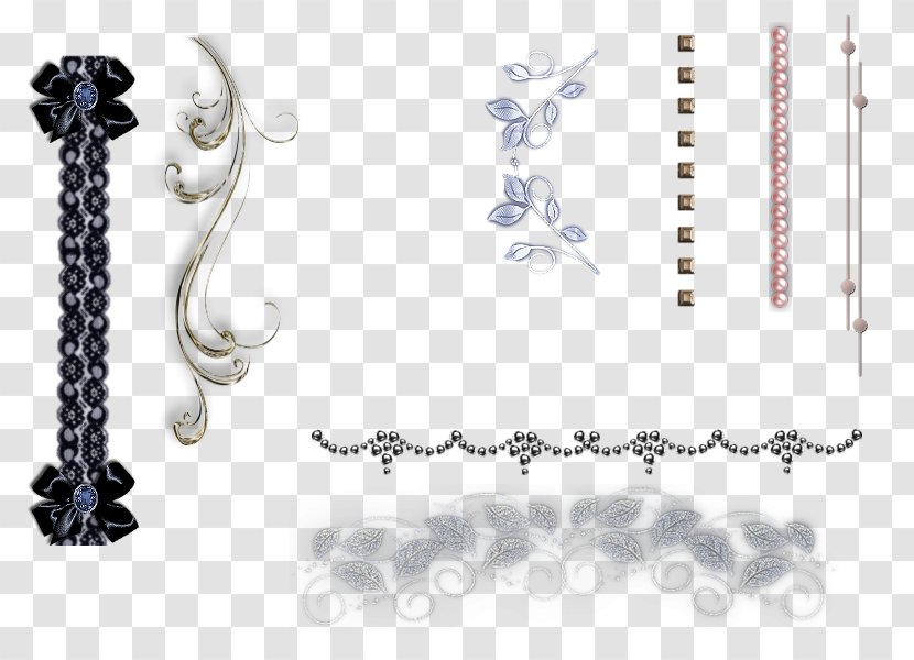 Black Rose Body Jewellery Line Chain Font Transparent PNG
