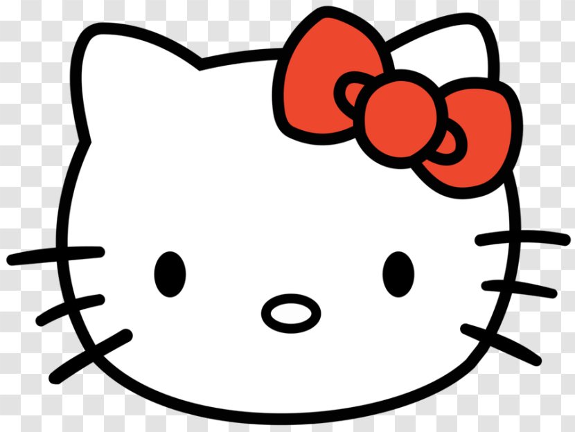 Hello Kitty Drawing Cartoon Clip Art - Portrait - Cat Head Cliparts Transparent PNG