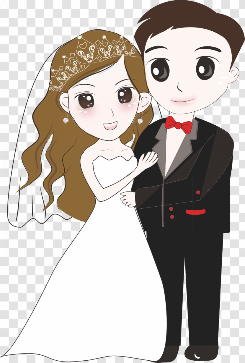 Bridegroom Wedding Cartoon - Tree - Bride And Groom Transparent PNG