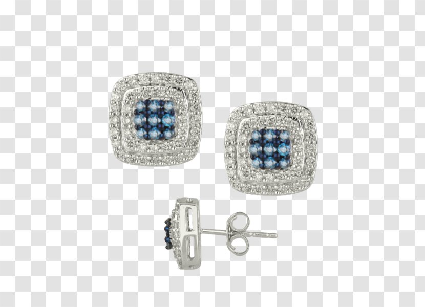 Sapphire Earring Jewellery Diamond Colored Gold - Brilliant - Stud Transparent PNG