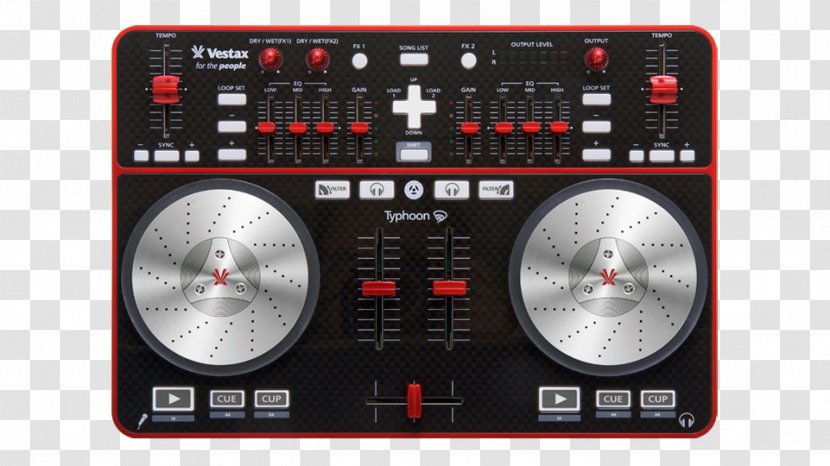 DJ Controller Disc Jockey Vestax Virtual Traktor - Silhouette Transparent PNG