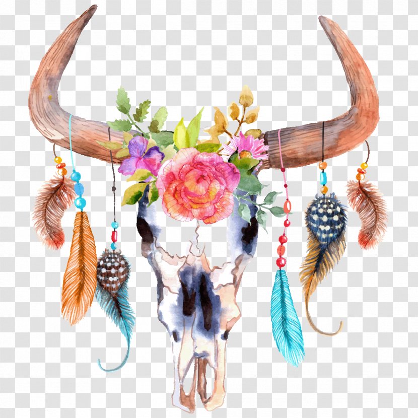 Watercolor Painting Cattle - Organism - Bull Transparent PNG