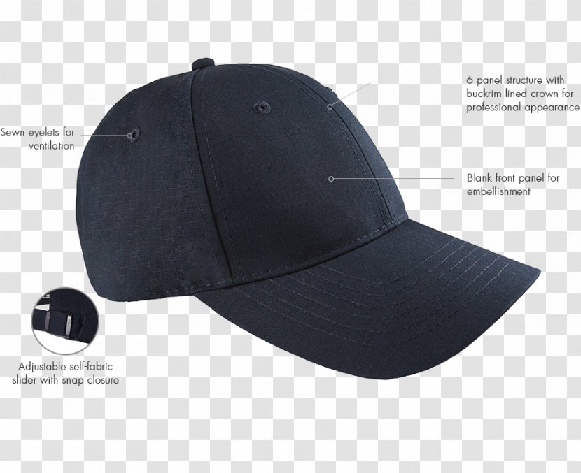 Baseball Cap Uniform Ripstop Hat - Merchandising - Denim Transparent PNG