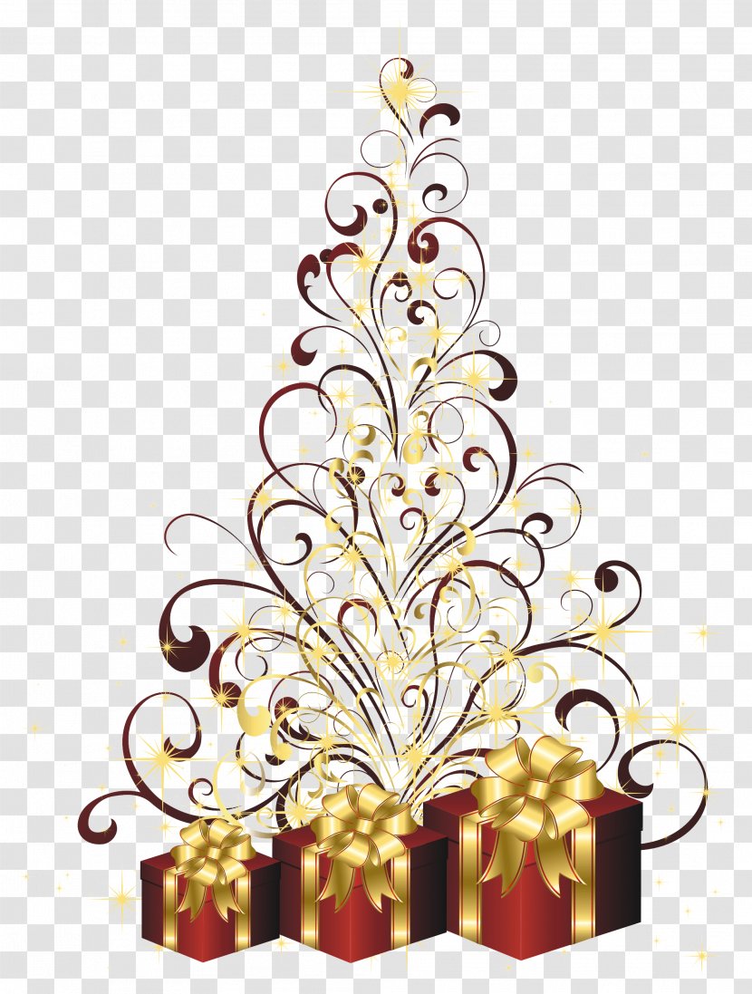 Christmas Tree Gift New Year - Nowroz Transparent PNG