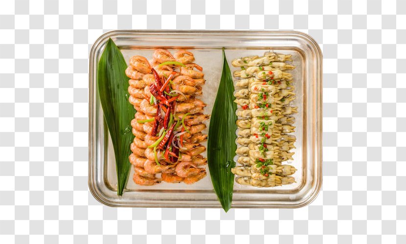 Vegetarian Cuisine Barbecue Shellfish Shrimp And Prawn As Food - Spicy Razor Transparent PNG