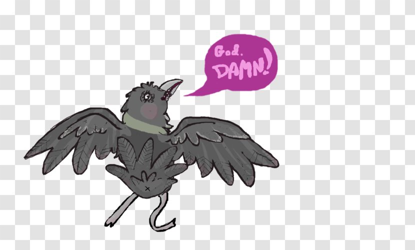 Purple Beak Cartoon BAT-M Feather - Logo - Aww Button Transparent PNG