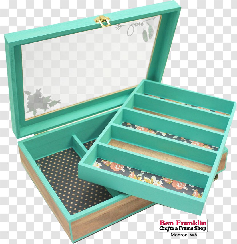 Box Turquoise Packaging And Labeling Teal - Rectangle - Tray Transparent PNG