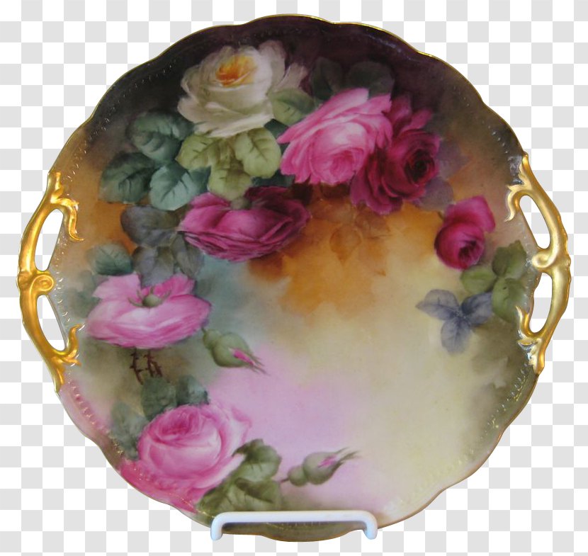 Plate Vase Porcelain Purple Flower - Hand-painted Cake Transparent PNG