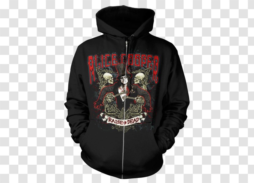 Hoodie T-shirt Sweater Zipper - Coat - Alice Cooper Transparent PNG