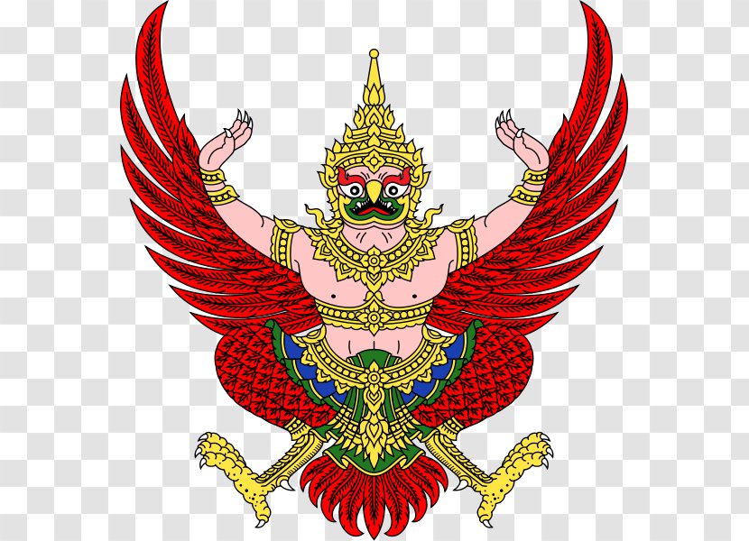 Emblem Of Thailand Garuda Flag National - Illustration - Thai Buddhism Transparent PNG