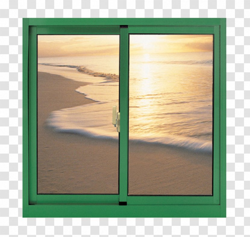 Window Aluminium Alloy Chip Log Glass - Picture Frame - Green Side Windows Transparent PNG
